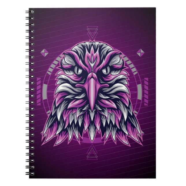 Eagle Purple Geometric Notebook (Front)