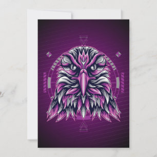 Eagle Purple Geometric Save The Date