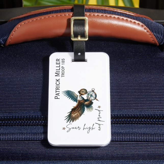 Eagle Rank Luggage Tag | Personalized (Front Insitu 2)
