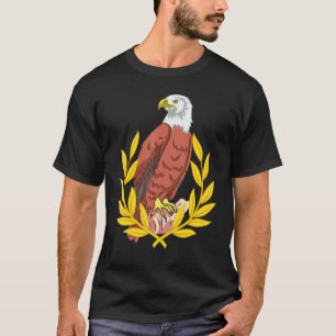 Eagle Raptor Children America Usa Laurel Wreath T-Shirt