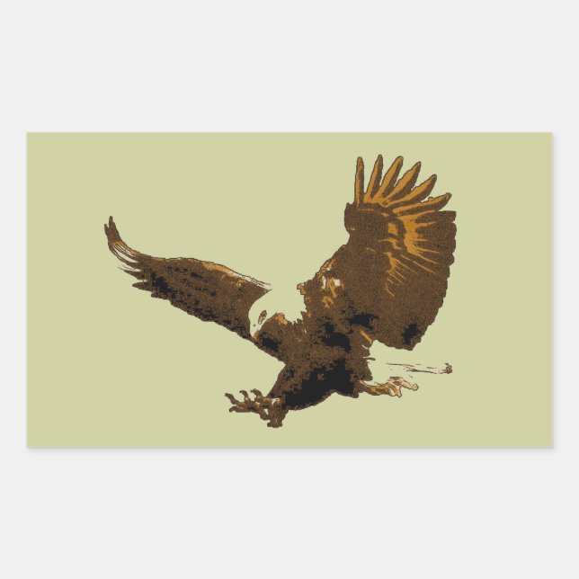 Eagle Rectangular Sticker (Front)