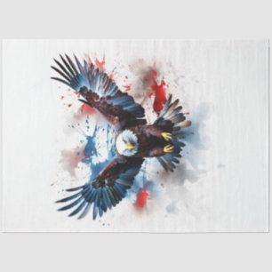 Eagle Red White Blue Decoupage  Tissue Paper