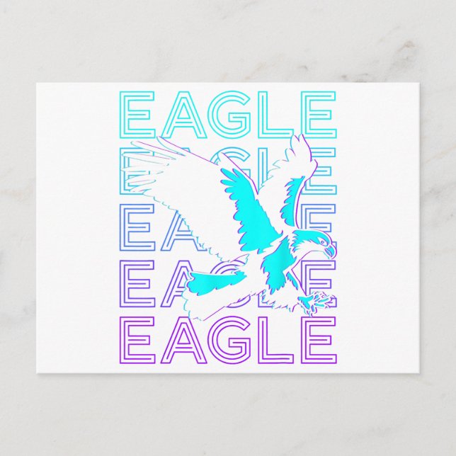 Eagle Retro  Postcard (Front)