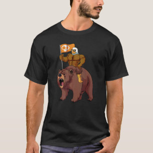 Eagle Riding Bear Lazy Halloween Costume Animal Sk T-Shirt