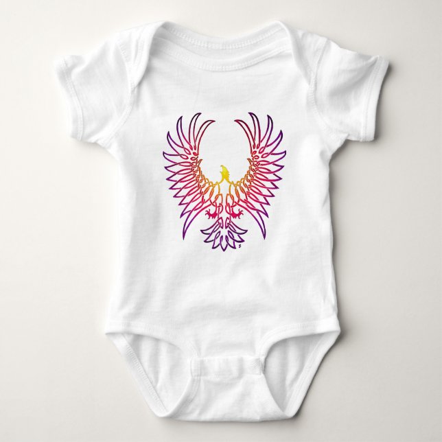 eagle rising, sunglow baby bodysuit (Front)