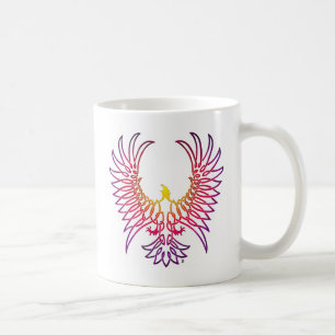 eagle rising, sunglow coffee mug
