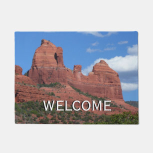 Eagle Rock I Sedona Arizona Travel Photography Doormat