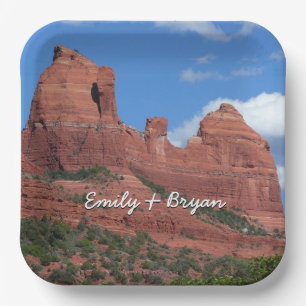 Eagle Rock I Sedona Arizona Travel Photography Paper Plate