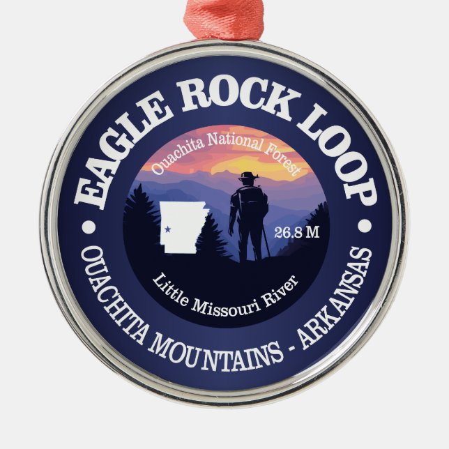 Eagle Rock Loop (rd2) Metal Ornament (Front)