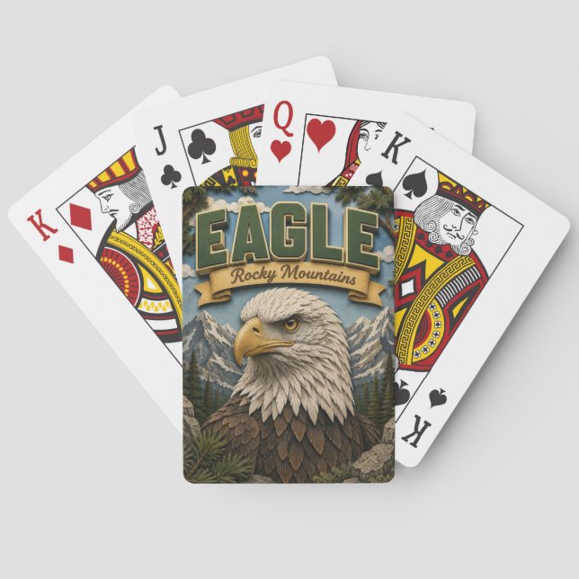 Eagle Rocky Mountains POPCUT Playing Cards (Back)