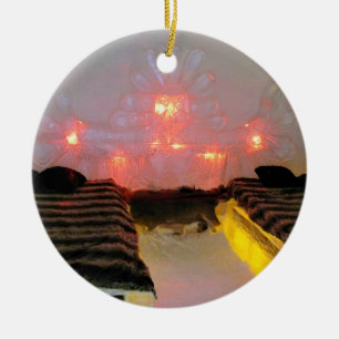 Eagle Room at Hotel de Glace, Quebec, Canada Ceramic Ornament