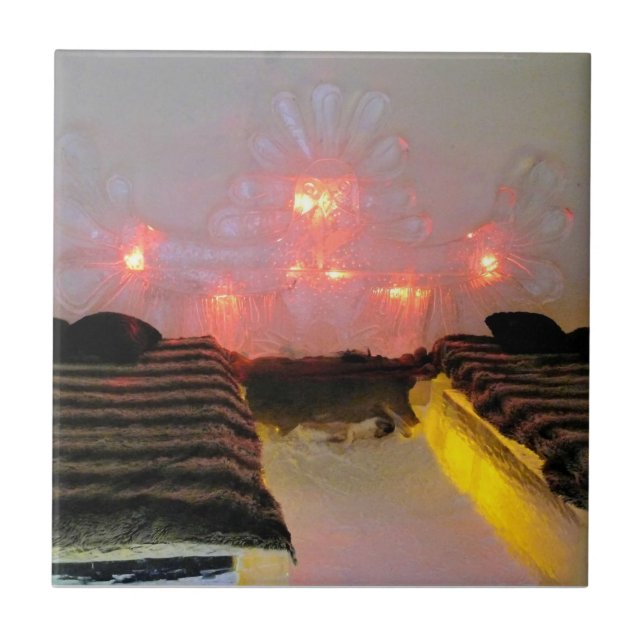 Eagle Room at Hotel de Glace, Quebec, Canada Ceramic Tile (Front)