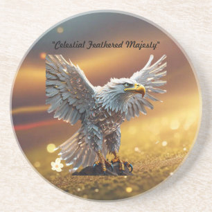 "Eagle’s Celestial Crystal Glow" Coaster