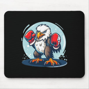 Eagle’s Fighting With Boxing Gloves For A Cool Out Mouse Pad