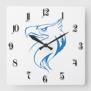 Eagle’s head square wall clock