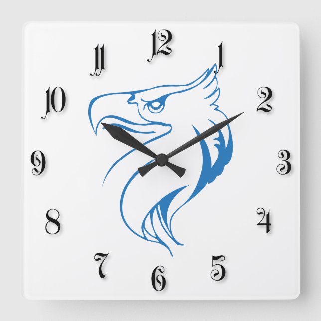 Eagle’s head square wall clock (Front)