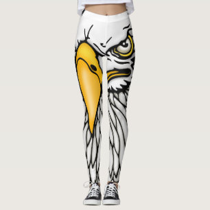 Eagle scowling face feathers leggings