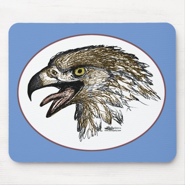 Eagle Screaming Mouse Pad (Front)