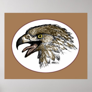 Eagle Screaming Poster