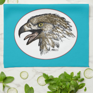 Eagle Screaming Tea Towel