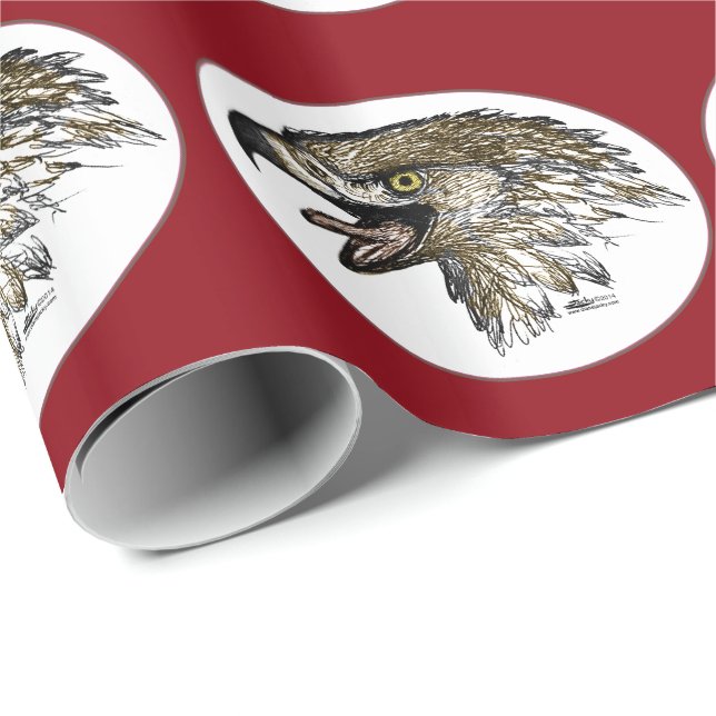 Eagle Screaming Wrapping Paper (Roll Corner)