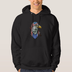 Eagle Shape American Flag Shape Patriotic America Hoodie