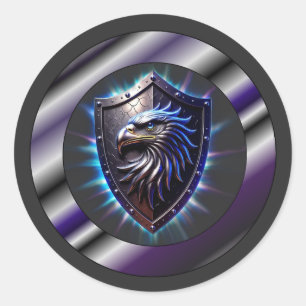 Eagle Shield Classic Round Sticker