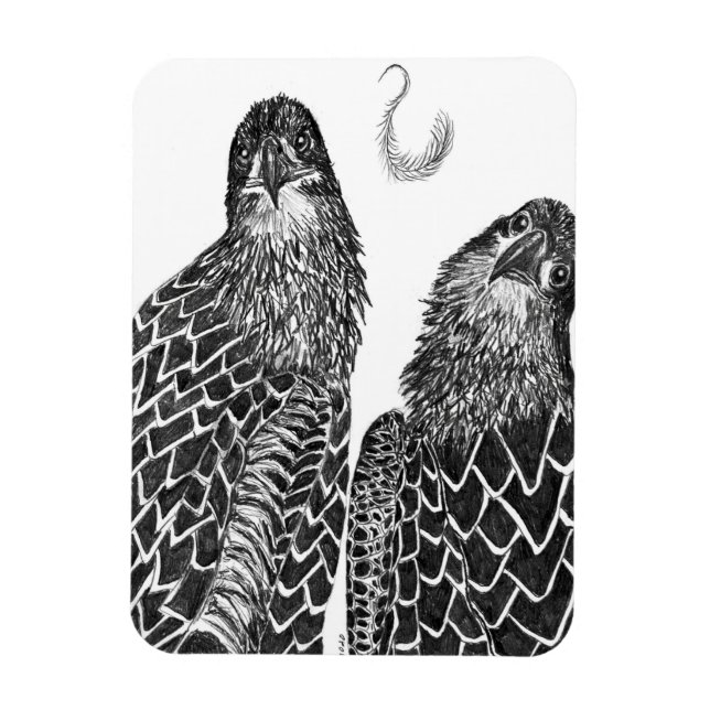 EAGLE SIBLINGS AND FEATHER FRIEND AND GUIDE MAGNET (Vertical)