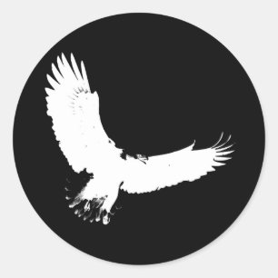 Eagle Silhouette Classic Round Sticker