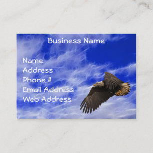 Eagle, Sky & Fractal Clouds Business Cards