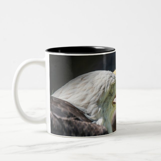 Eagle snack Two-Tone coffee mug (Left)