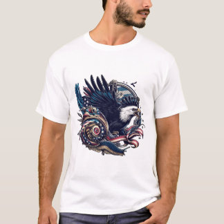 Eagle snail art design T-Shirt