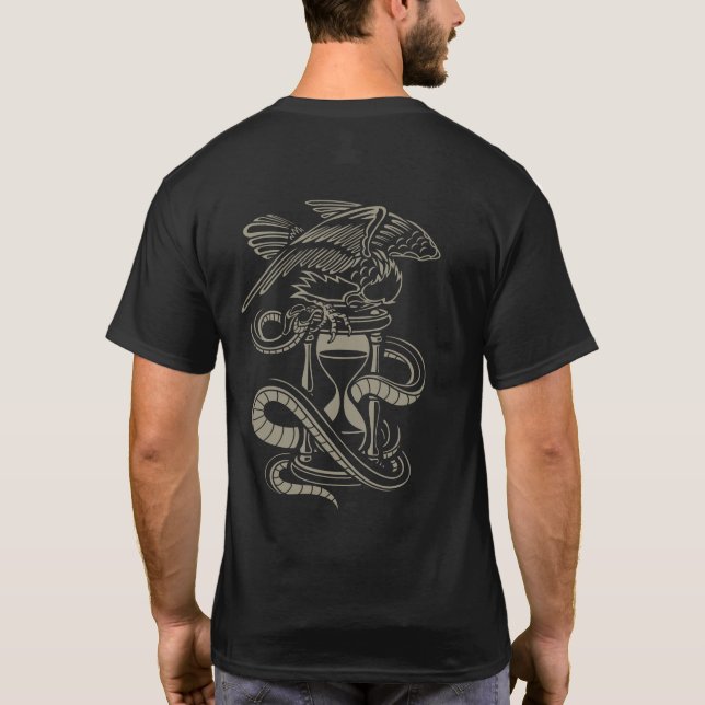 Eagle Snake Hourglass Tattoo T-Shirt (Back)