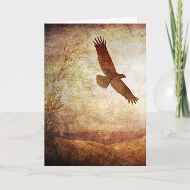 Eagle Soar Sympathy card (Front)