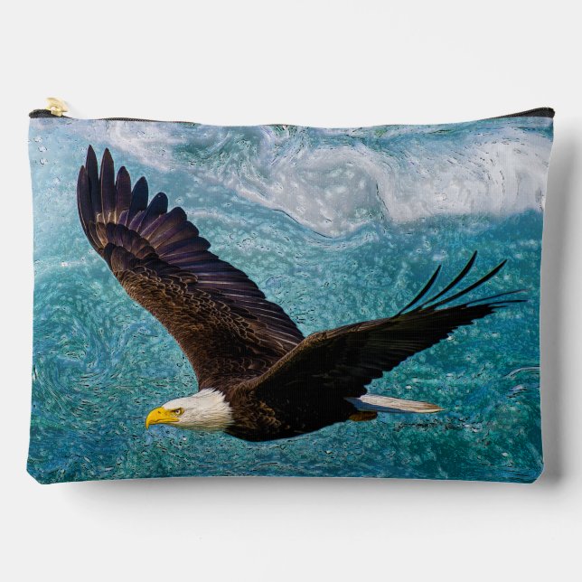 Eagle Soaring Above the Storm Accessory Pouch (Front)