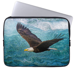 Eagle Soaring Above the Storm Laptop Sleeve