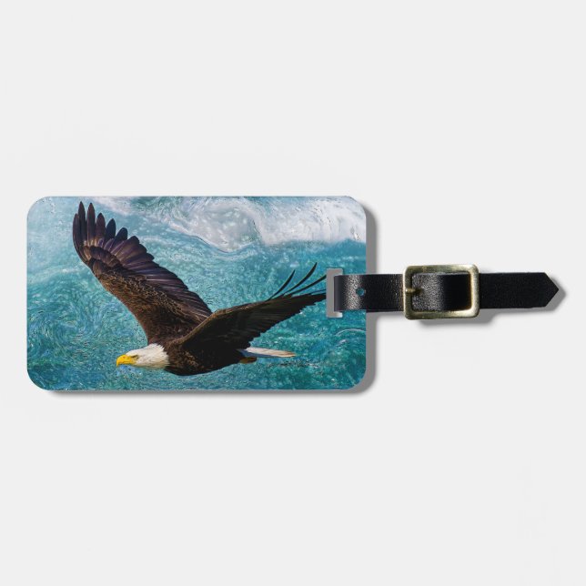 Eagle Soaring Above the Storm Luggage Tag (Front Horizontal)