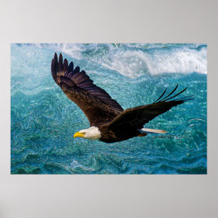 Eagle Soaring Above the Storm Poster