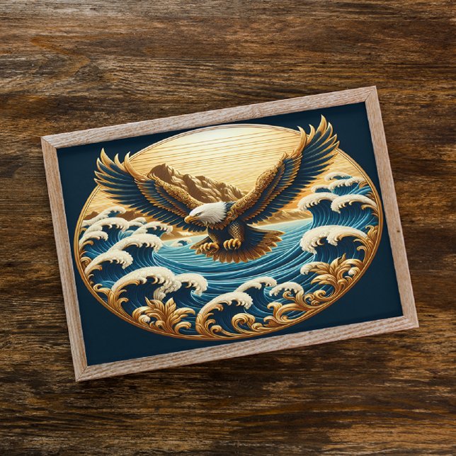 Eagle Soaring Over Vast Water Poster (Creator Uploaded)