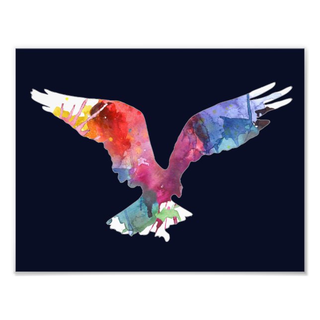 Eagle Spirit Animal Bird. Totem. Watercolor Art Photo Print (Front)