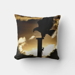 "Eagle Sunset" Bald Eagle Wildlife Cushion