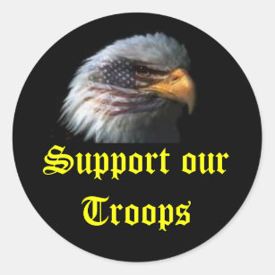 eagle, Support our Troops Classic Round Sticker