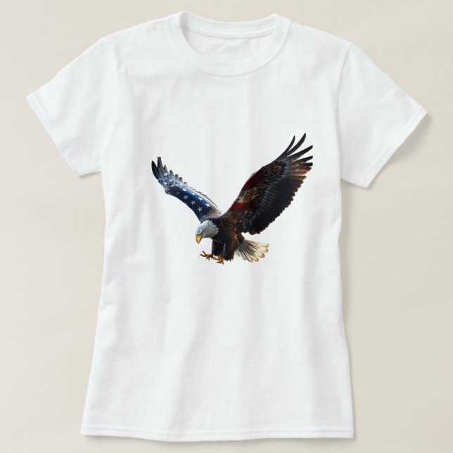 Eagle t shirt on girl  (Design Front)