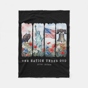 Eagle The People One Nation Under God 2026 Fleece Blanket