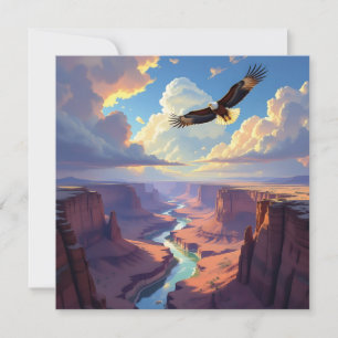 Eagle Themed Keeping in Touch Holiday Card