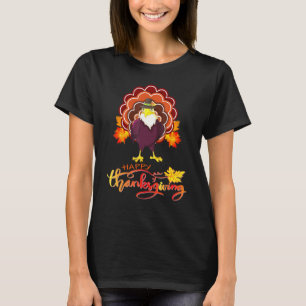 Eagle Turkey Happy Thanksgiving T-Shirt