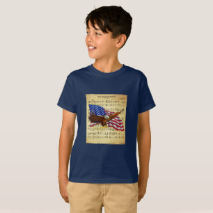 Eagle ~ US Flag ~ Star Spangled Banner Sheet Music T-Shirt