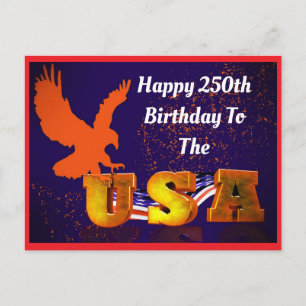 Eagle USA 250th Birthday Postcard