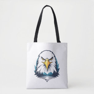 Eagle Vector Art Animal Modern Urban City Graphic Tote Bag