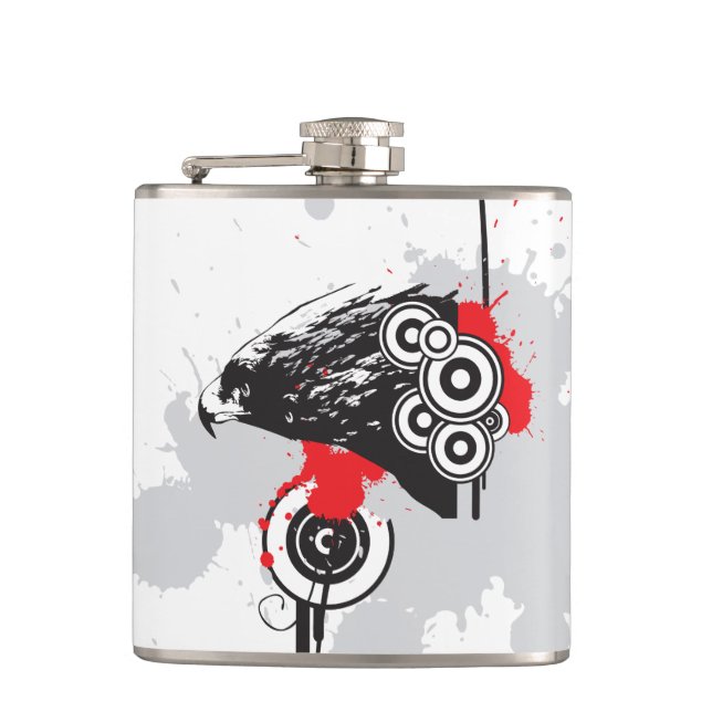 Eagle Vinyl Wrapped Flask (Front)